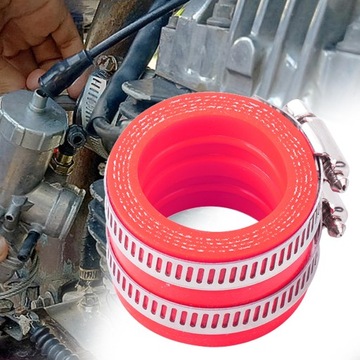 Силиконовый адаптер карбюратора мотоцикла, впускной коллектор карбюратора, красный