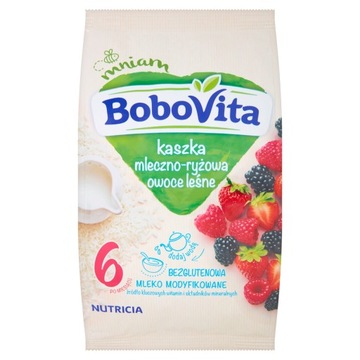 BoboVita Kaszka mleczno-ryżowa o smaku owoców leśnych po 6 miesiącu 230 g