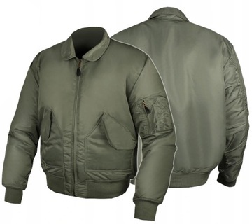 KURTKA MĘSKA WOJSKOWA CWU US AIR FORCE FLYERS WODOODPORNA OLIWKOWA L