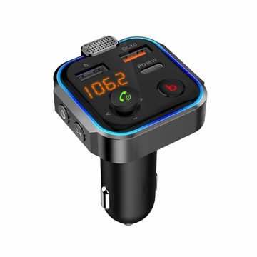 АВТОМОБИЛЬНЫЙ ПЕРЕДАТЧИК BLUETOOTH FM MP3 БЫСТРОЕ ЗАРЯДНОЕ УСТРОЙСТВО 3 x USB QC 3.0