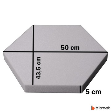 Густая губка шестиугольная акустическая панель светло -серая декоративная стена 5 см.