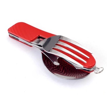 Sztućce ze stali nierdzewnej 4 w 1 Sztućce piknikowe Outdoor