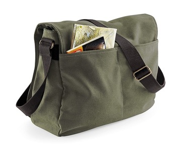 СУМКА НА ПЛЕЧЕ ИЗ ХЛОПКА ВИНТАЖНАЯ СУМКА MESSAGE В РЕТРО