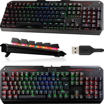 KLAWIATURA GAMINGOWA MECHANICZNA MODECOM VOLCANO LANPARTY RGB OUTEMU BROWN