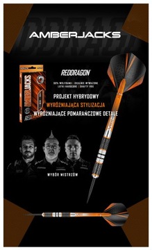 RED DRAGON Amberjack 3: 22g - Zestaw Profesjonalnych Stalowych Rzutek