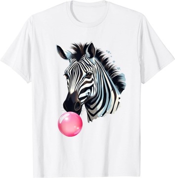 Funny Zebra Bubblegum T-Shirt