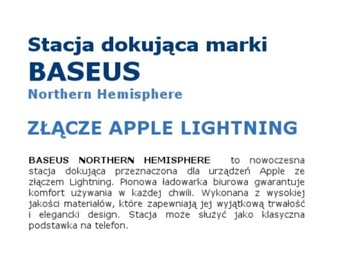 ДОК-СТАНЦИЯ ДЛЯ ЗАРЯДНОГО УСТРОЙСТВА BASEUS APPLE STAND