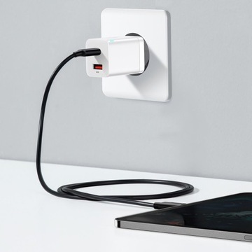 Сетевое зарядное устройство Baseus USB+USB-C QC 3.0 PD 30 Вт