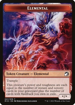 MtG: Elemental Token (Red */* Trample) (xMID)