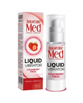 Żel/sprej-Liquid Vibrator Strawberry 30ml.