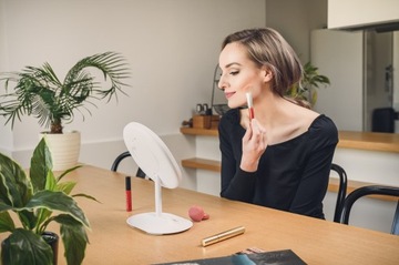 HUMANAS Зеркало для макияжа со светодиодной подсветкой