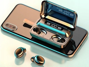 БЕСПРОВОДНЫЕ НАУШНИКИ BLUETOOTH 5.1 СПОРТИВНЫЙ ВКЛАДЫШНОЙ МИКРОФОН POWERBANK