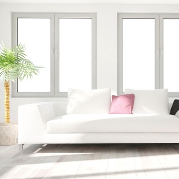 МОЛОЧНО-МАТОВЫЙ ШПОН ОКОН ШИРИНА 122см ОКНО БАЛКОННОЕ СТЕКЛО