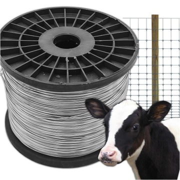 DRUT DO PASTUCHA OGRODZENIOWY OCYNKOWANY LINKA 1.2mm X 500 metrów