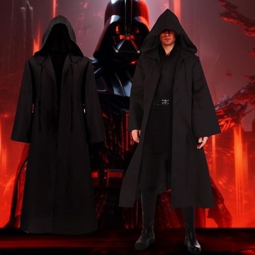 PELERYNA Z KAPTUREM DŁUGA KOSTIUM JEDI WAMPIRA SZATA BRĄZOWA STRÓJ XL