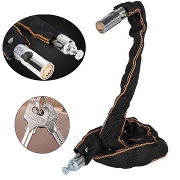 ВЕЛОСИПЕДНЫЙ ЗАМОК ДЛЯ ВЕЛОСИПЕДА МОТОКУТЕРА ВЕЛОСИПЕДНЫЙ ЗАМОК ЗАКАЛЕННАЯ ЦЕПЬ