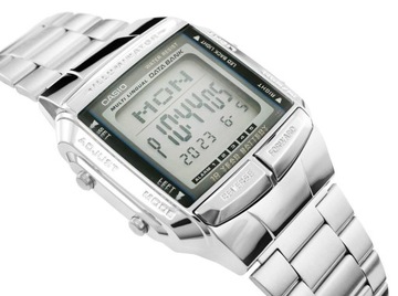 Zegarek męski na bransolecie Casio Telememo Dual Time PL funkcje