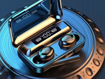 Наушники Bluetooth 5.1 TWS F9-5 + внешний аккумулятор Черный