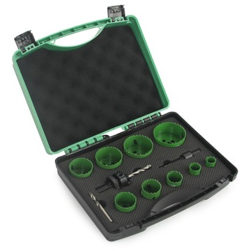 Кольцевые пилы БИ-МЕТАЛЛ, листы ПВХ, гипсокартон, 13 шт.