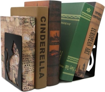 4 противоскользящих подставки для книг для кошек, МЕТАЛЛ, ЧЕРНЫЙ, ПОДСТАВКА