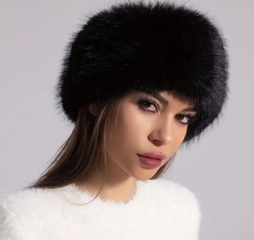 ШАПКА ЖЕНСКАЯ ЗИМНЯЯ, ТЕПЛАЯ МЕХОВАЯ, МОДНАЯ, ЭЛЕГАНТНАЯ МЕХОВАЯ ВЕРХНЯЯ