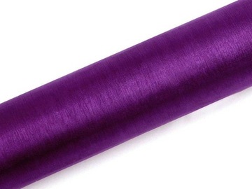 Organza Gładka śliwka 16cm x 9m śliwkowy