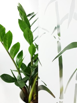 Матовая статическая оконная пленка с бамбуковым узором, молочная защита конфиденциальности, сделай сам