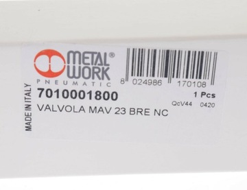 METAL WORK 7010001800 VALVOLA MAV 23 BRE NC ! NEW