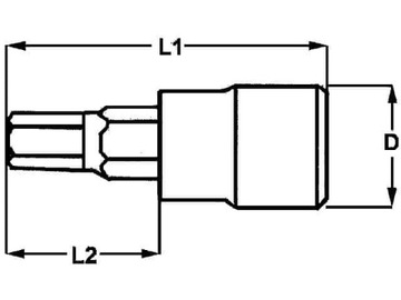 Шестигранный шестигранник на головке H5,5 3/8 TENGTOOLS