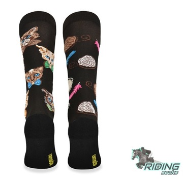 Носки для верховой езды COMODO SJP – черные кошки