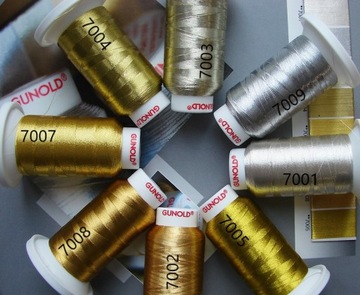Nici METALIZOWANE do haftu 5000 m GUNOLD