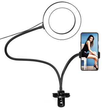 СВЕТОДИОДНАЯ КОЛЬЦЕВАЯ ЛАМПА ДЛЯ МАКИЯЖА ГИБКИЙ ШТАТИВ ВИДЕОКОНФЕРЕНЦИЯ