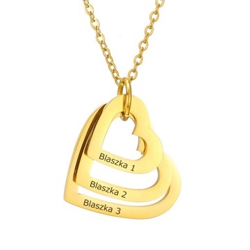 ЗОЛОТОЕ ОЖЕРЕЛЬЕ С СЕРДЦЕМ детские имена ГРАВИРОВКА