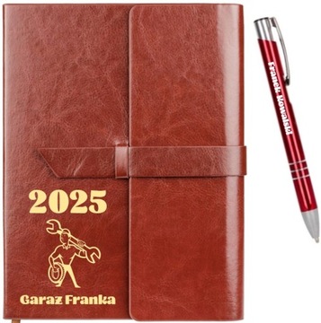 Kalendarz 2025 i długopis + Twój GRAWER z logo prezent