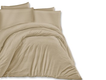 Posciel Satynowa 160x200 Cizgili Light brown