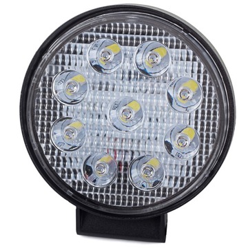 LAMPA ROBOCZA HALOGEN OKRĄGŁA 9 LED 27W SZPERACZ