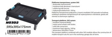 DEDRA N0302 Транспортная платформа на колесах SAS+