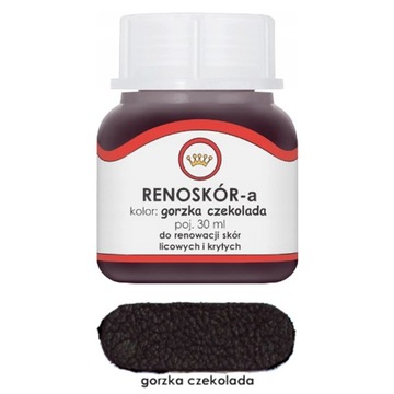 RENOSKÓR FARBA LAKIER DO SKÓRY GORZKA CZEKOLADA 30ml