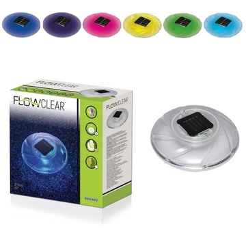 Pływająca Lampka Solarna Pływająca do Basenu Jacuzzi BESTWAY LED Kolorowa