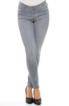 LEE spodnie SKINNY regular grey SCARLETT W32 L33