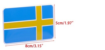 Наклейка на автомобиль со шведским флагом