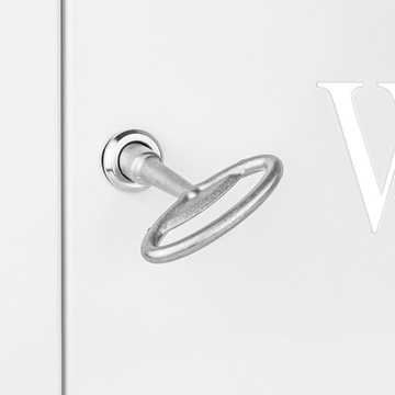 Drzwiczki WODA Zawór wody białe 25x25cm z kluczem