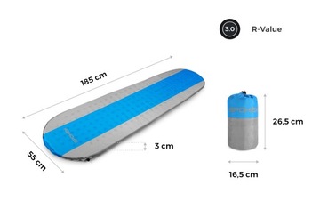 Коврик самонадувающийся Spokey AIR MAT, легкий, 980 г