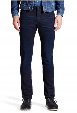 Jack Jones GRANATOWE jeansy SLIM FIT klasyki 34/30