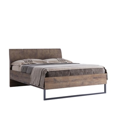 ŁÓŻKO Metalowe Modern LOFT 160 cm Miękki Zagłówek