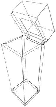 Корзина для станции из поликарбоната, ПОЛНОСТЬЮ СДЕЛАННАЯ ИЗ ПЛАСТИКА.