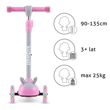 Kidwell zoocar HULAJNOGA TRÓJKOŁOWA Kidwell LED