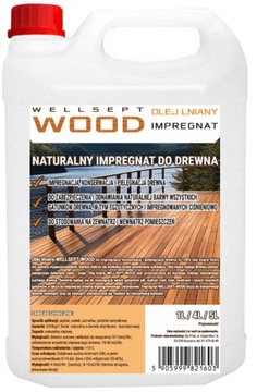 OLEJ LNIANY IMPREGNAT NATURALNY 100% DO DREWNA 5L