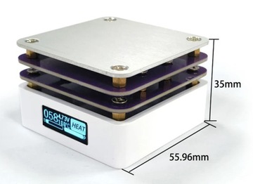 Мини-нагреватель BGA SMD GSM сервисная пластина 65 Вт 250 градусов C 55x55 мм с ЖК-дисплеем
