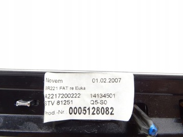 LIŠTA DVEŘE DEKORACE PRAVÝ PŘEDNÍ MERCEDES S W221 A2217200222